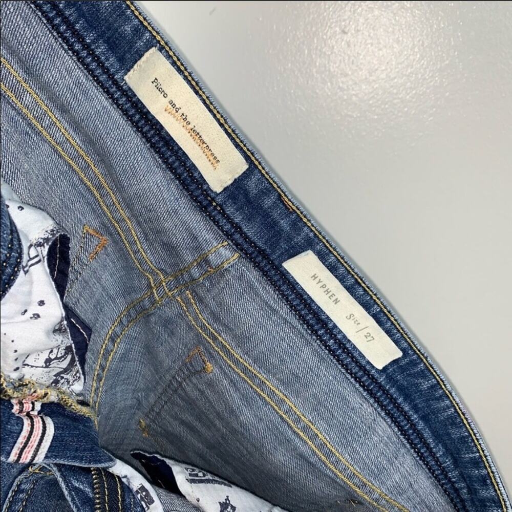 ANTHROPOLOGIE PILCRO Hyphen Relaxed Denim Jean Medium Blue Wash Shorts 27 - Picture 4 of 8